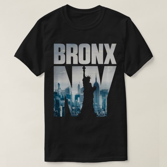 Bronx T shirt, NY Skyline T Shirt, New York City S T-Shirt (Design Front)