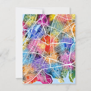Bronx USA City Map Postcard