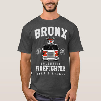 Bronx Volunr Firefighter Red Fire Pump Fire Hydran T-Shirt