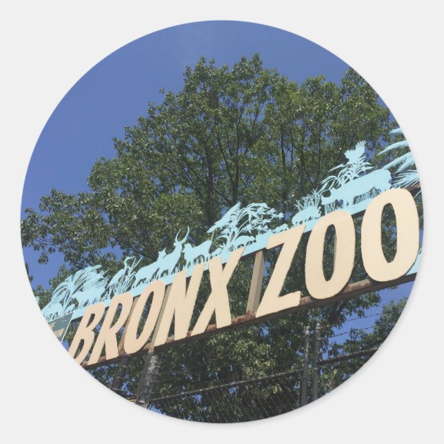 Bronx Zoo Classic Round Sticker (Front)