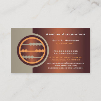 Bronze Abacus Accounting Business Cards