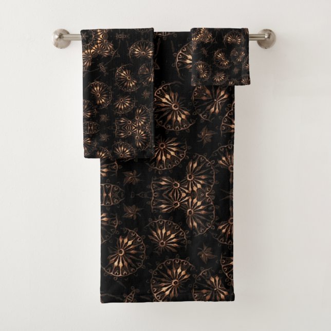Bronze Age Mandala  Bath Towel Set (Insitu)