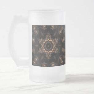 Bronze Age Mandala  Frosted Glass Beer Mug