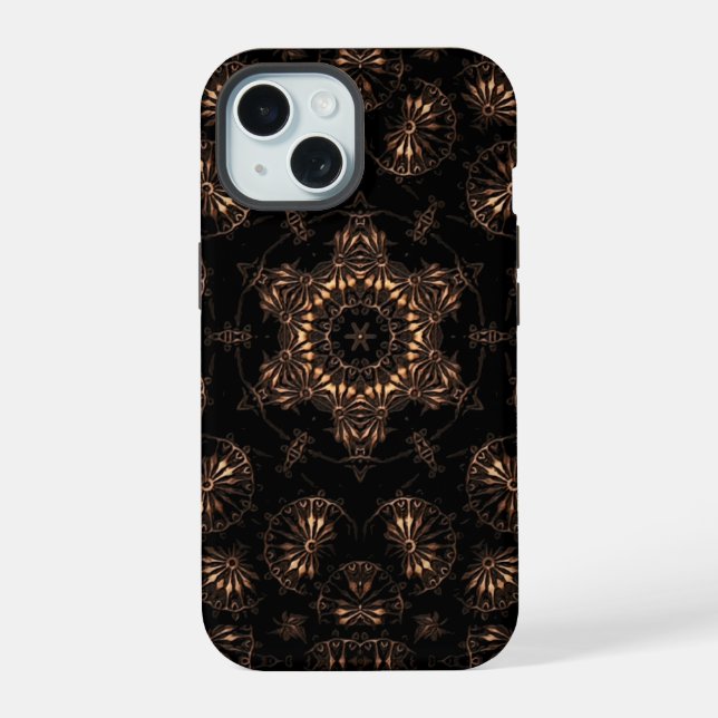 Bronze Age Mandala  iPhone 15 Case (Back)