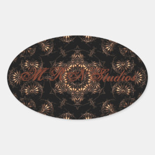 Bronze Age Mandala Oval Sticker