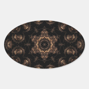 Bronze Age Mandala  Oval Sticker
