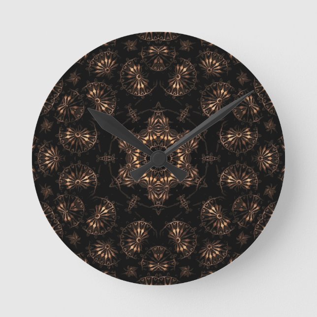 Bronze Age Mandala  Round Clock (Front)