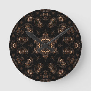 Bronze Age Mandala Round Clock