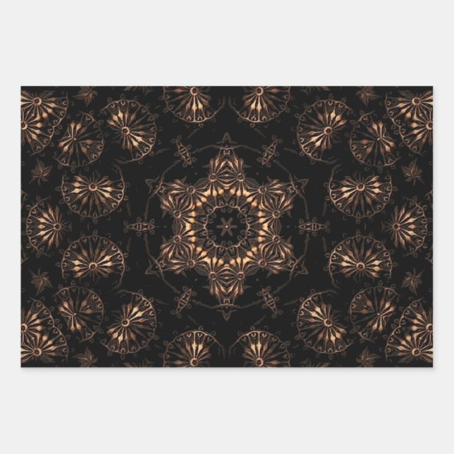 Bronze Age Mandala  Wrapping Paper Sheet (Front)