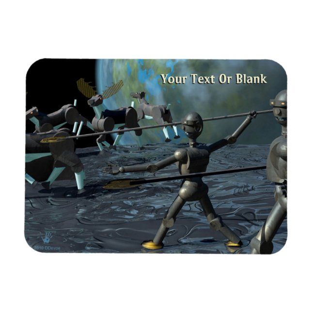 Bronze Age Robots Magnet (Horizontal)