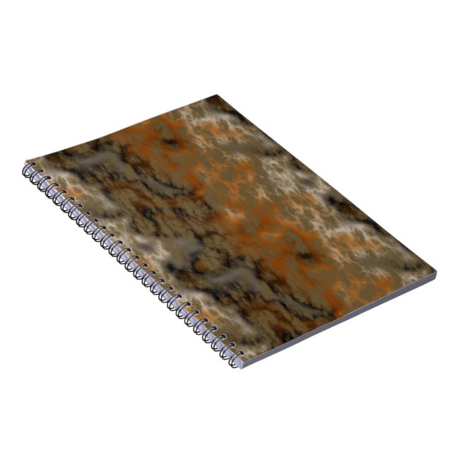 Bronze and Copper Marble Abstract Notebook (Right Side)