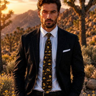 Bronze and Gold Leopard Print Tie