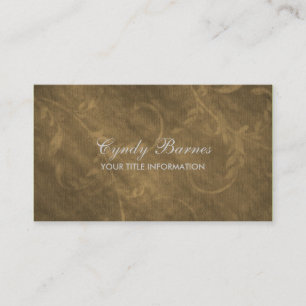 Bronze Antiqued Vine Pattern Business Card