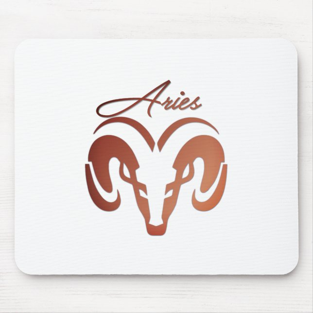 Bronze Aries the Ram Zodiac Mouse Mat (Front)