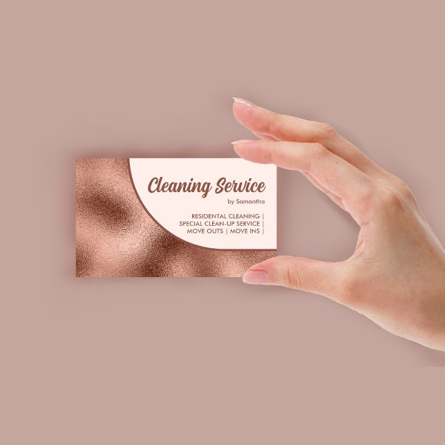 Bronze Beige Bold Simple Business Card (Bronze Beige Bold Simple Business Card)