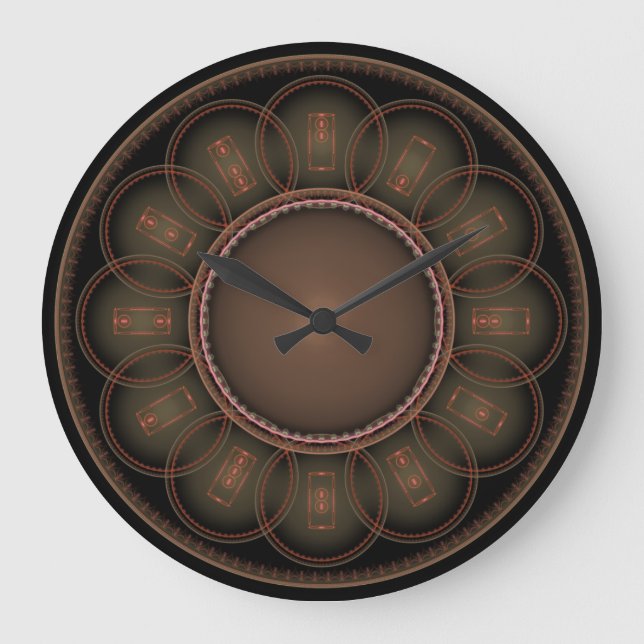 Bronze Binary Large Clock (Front)