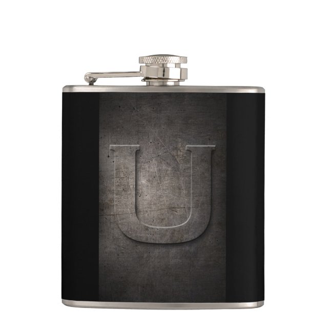Bronze Black Metal U Monogram Flask (Front)