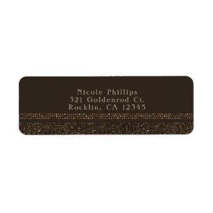 Bronze Brown Chic Sparkling Glam Party Invitation