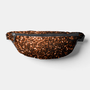 Bronze brown faux glitter sparkles bum bags