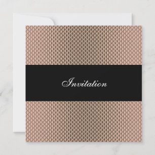 Bronze Brown Metal Glitter Event 3 Invitation