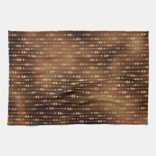 Bronze Brown Paint Golden Arrows Archery Archer Tea Towel