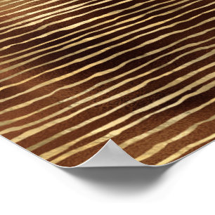 Bronze Brown Spray Paint Golden Horizontal Poster