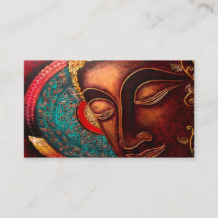 Bronze Buddha Meditation Instructor Business Card