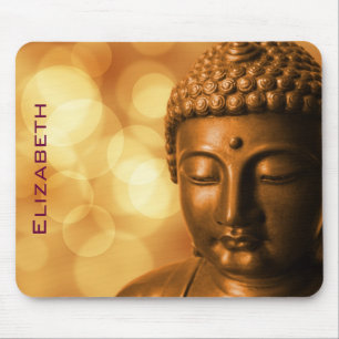 Bronze Buddha Statue Personalised Mouse Mat