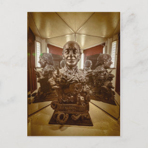 Bronze Bust Historic Figure Postcard