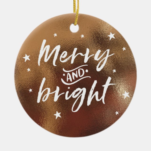 Bronze Christmas Ornament with personalised photo (Front)