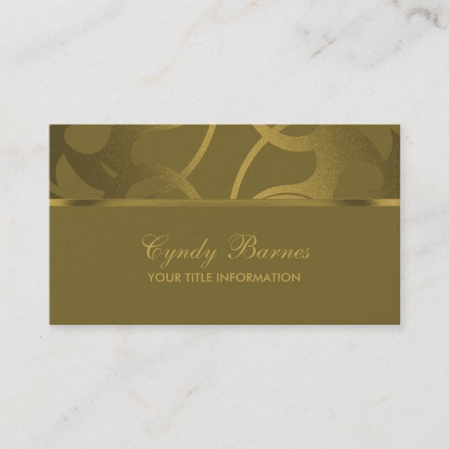 Bronze Contemporary  Business Card (Front)