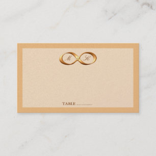 Bronze Copper Infinity Hand Clasp Wedding Place Ca Card