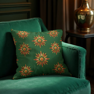 Bronze & Copper Radiance - Luxe Deco Sunburst Cushion