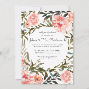 Bronze Coral Floral Bridesmaid Brunch