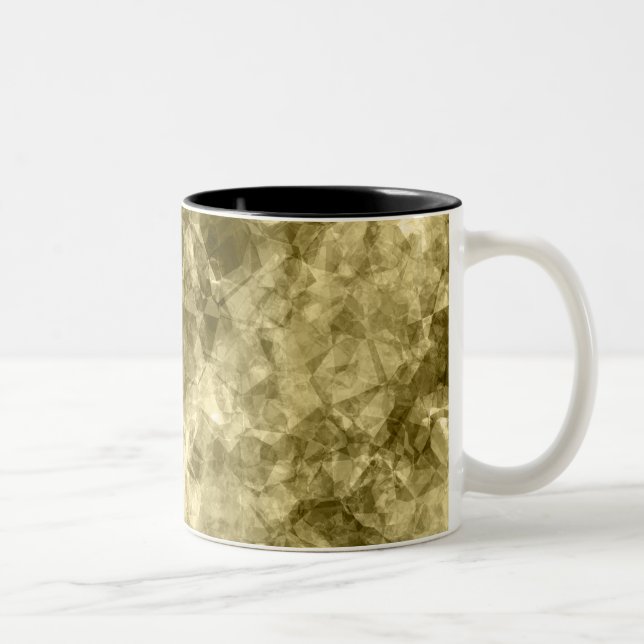 Bronze Crumpled Texture Two-Tone Coffee Mug (Right)
