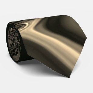 Bronze curves over brownish beige background tie