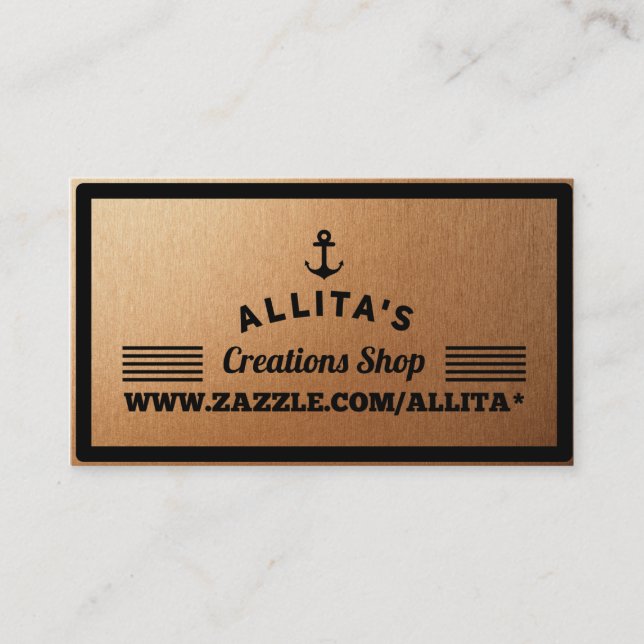 Bronze Design Business Card (Front)