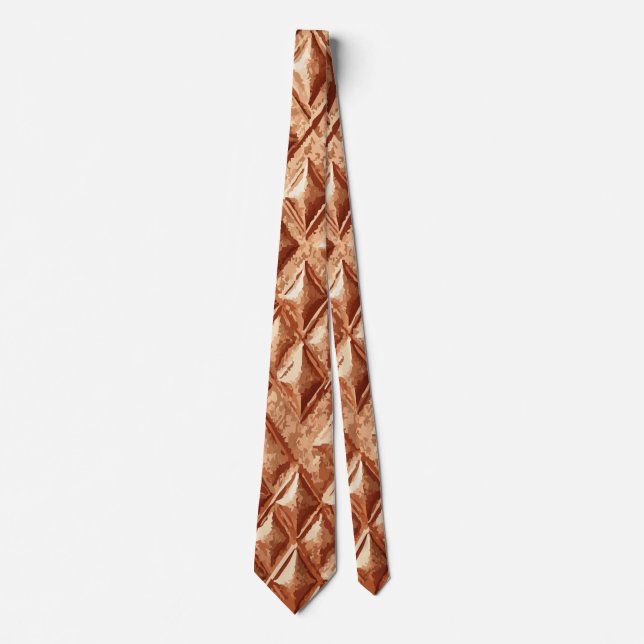 Bronze Diamond Pattern Tie (Front)