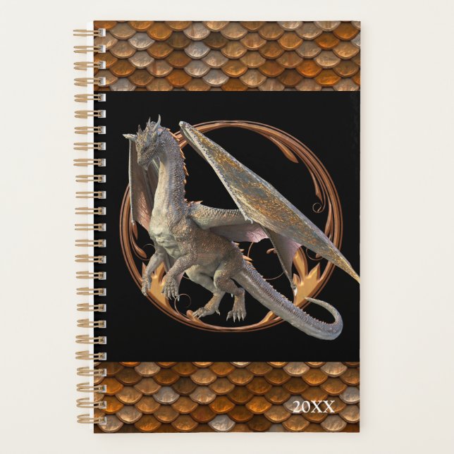 Bronze Dragon Metal Scaling Planner (Front)