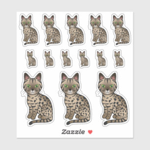 Bronze Egyptian Mau Cute Cartoon Cats