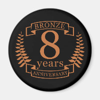 Bronze eighth wedding anniversary 8 years