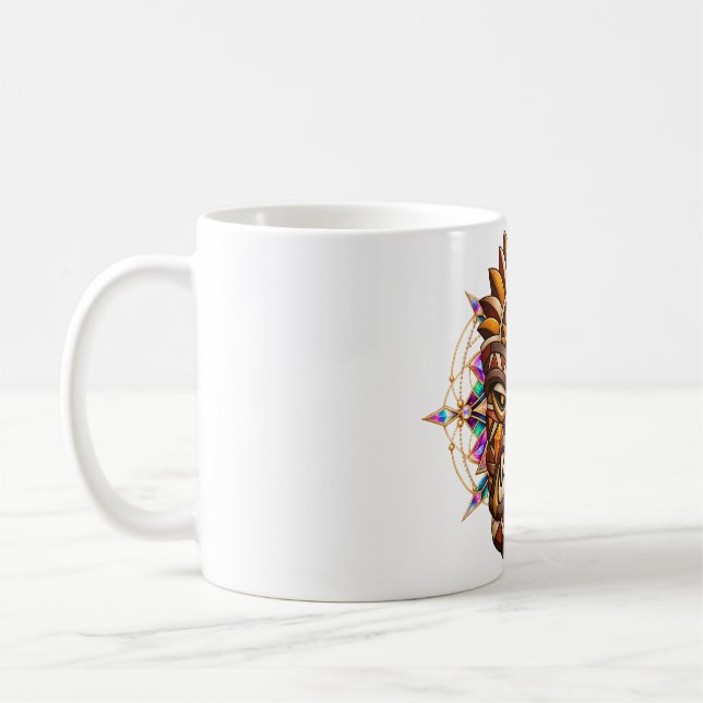 Bronze Ember Mask Coffee Mug (Left)