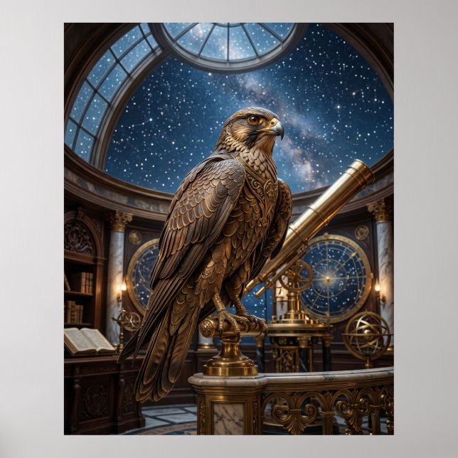 Bronze Falcon Observatory Poster (Front)