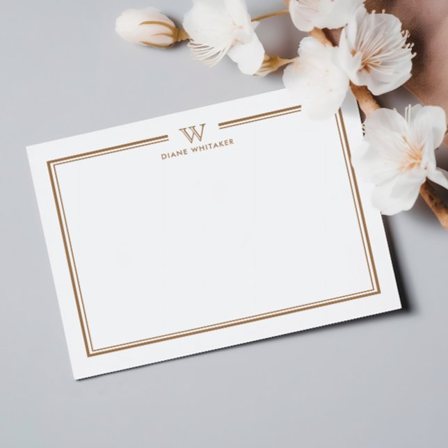 BRONZE Formal Classic Family Monogram Double Frame Card (Creator Uploaded)