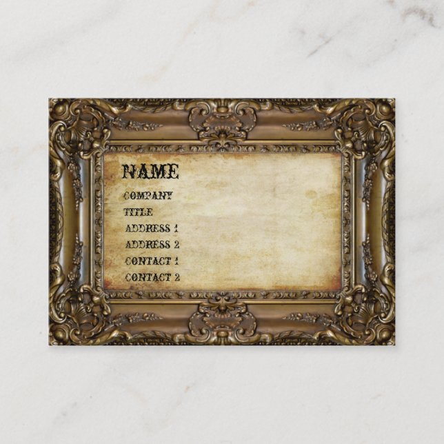 Bronze Frame - Business Card (Front)