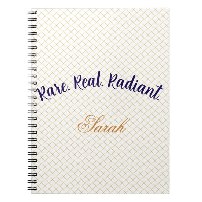 Bronze Geometric Diamond Notebook (Front)