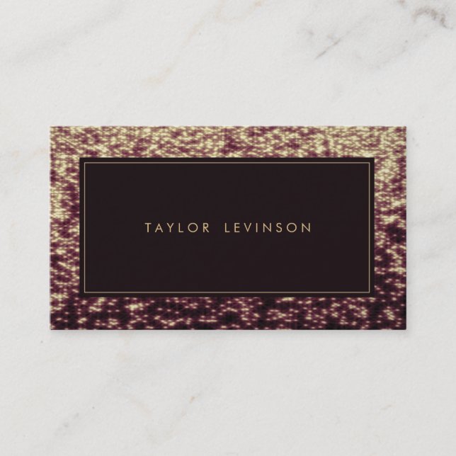 Bronze Glimmer Hair Salon Stylist Business Cards (Front)