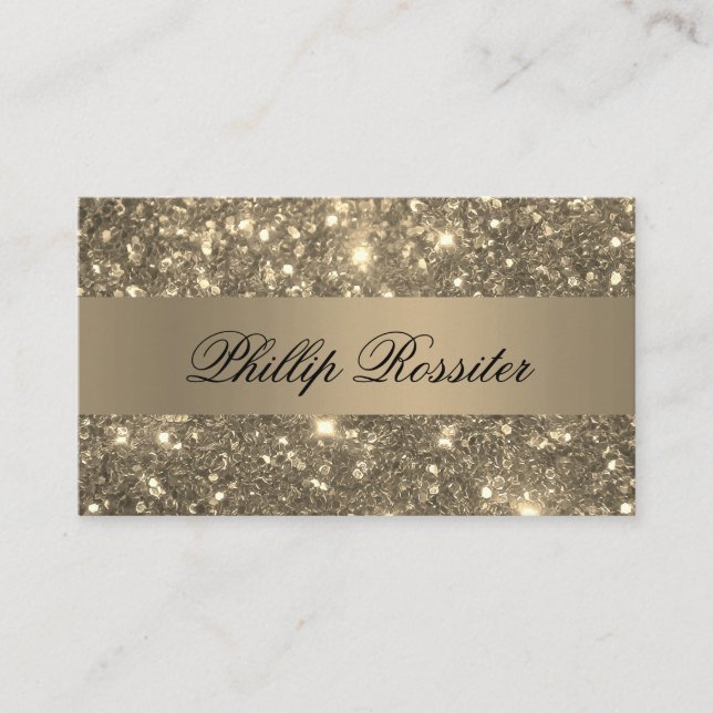 Bronze Glitter Event Planner Business Card (Front)