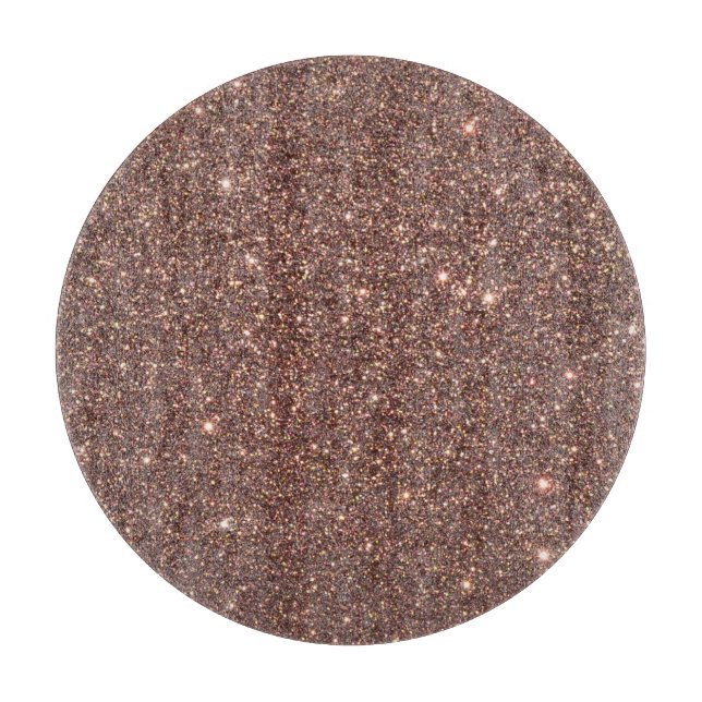Bronze Glitter Sparkles Cutting Board (Front)