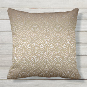 Bronze, gold,Art nouveau, art deco, vintage, patte Cushion
